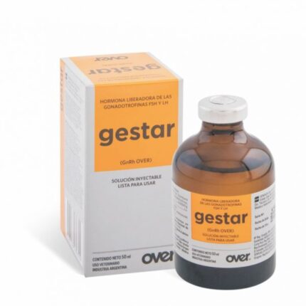 Gestar X 50 ml buserelin acetate reproductive hormone vial for veterinary equine breeding management, supplied by Equine Pharma World.