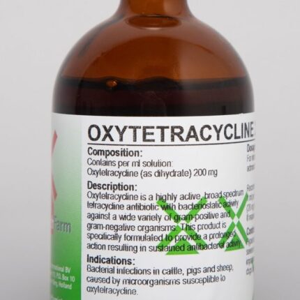 Oxytetracycline injectable antibiotic vial for horses, supplied by Equine Pharma World